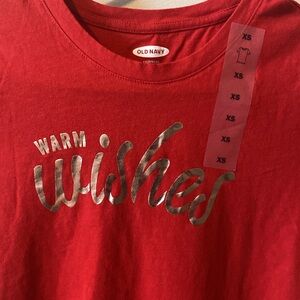 Christmas T shirt. Sz xs and Waffle knit long sleeve Xmas shirt Sz XS